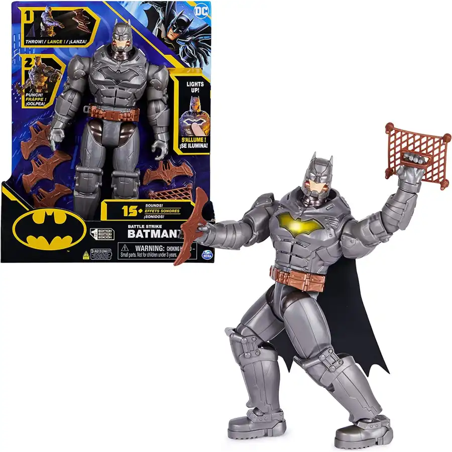 Personaggio Deluxe Battle Strike Batman da 30 cm Spin Master - 4