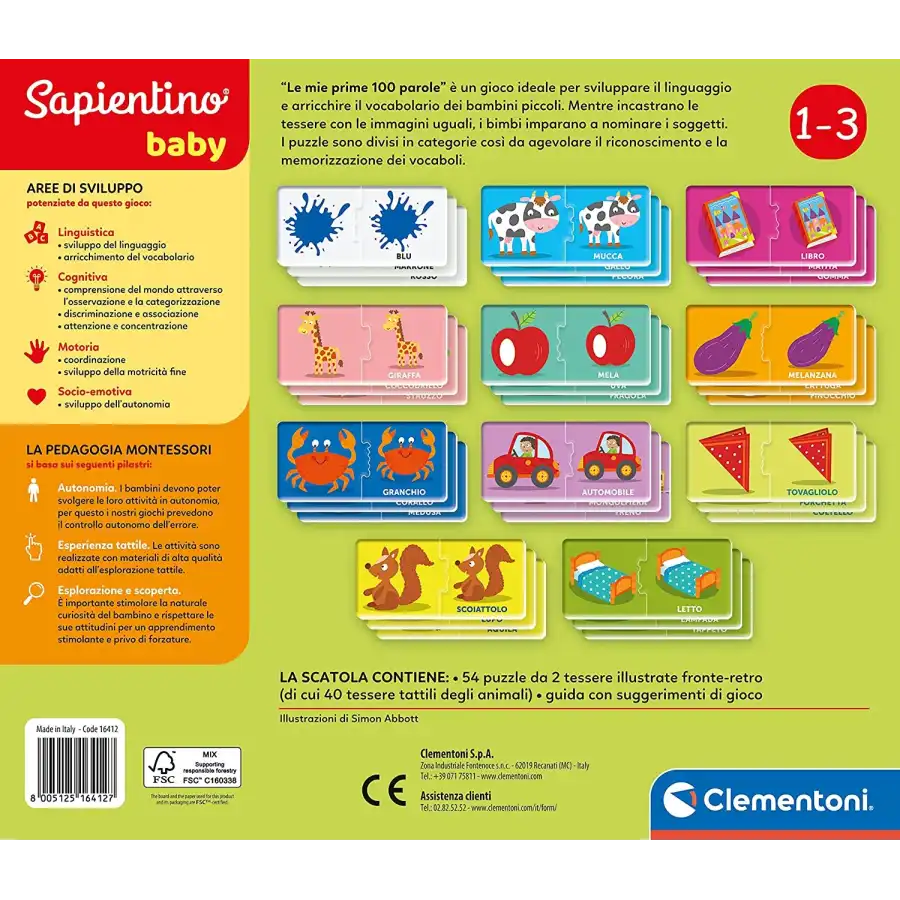 Sapientino Baby Prime 100 Parole 16412 Clementoni - 3