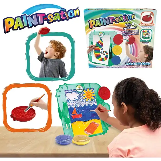 Paint Sation Cavalletto con Tempere e Pods di Vernice Goliath - 6