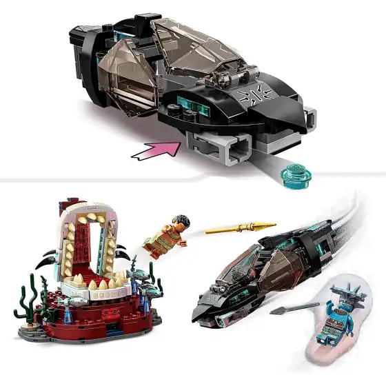 Lego Marvel Black Panther 76213 La Stanza del Trono di Re Namor Lego - 3