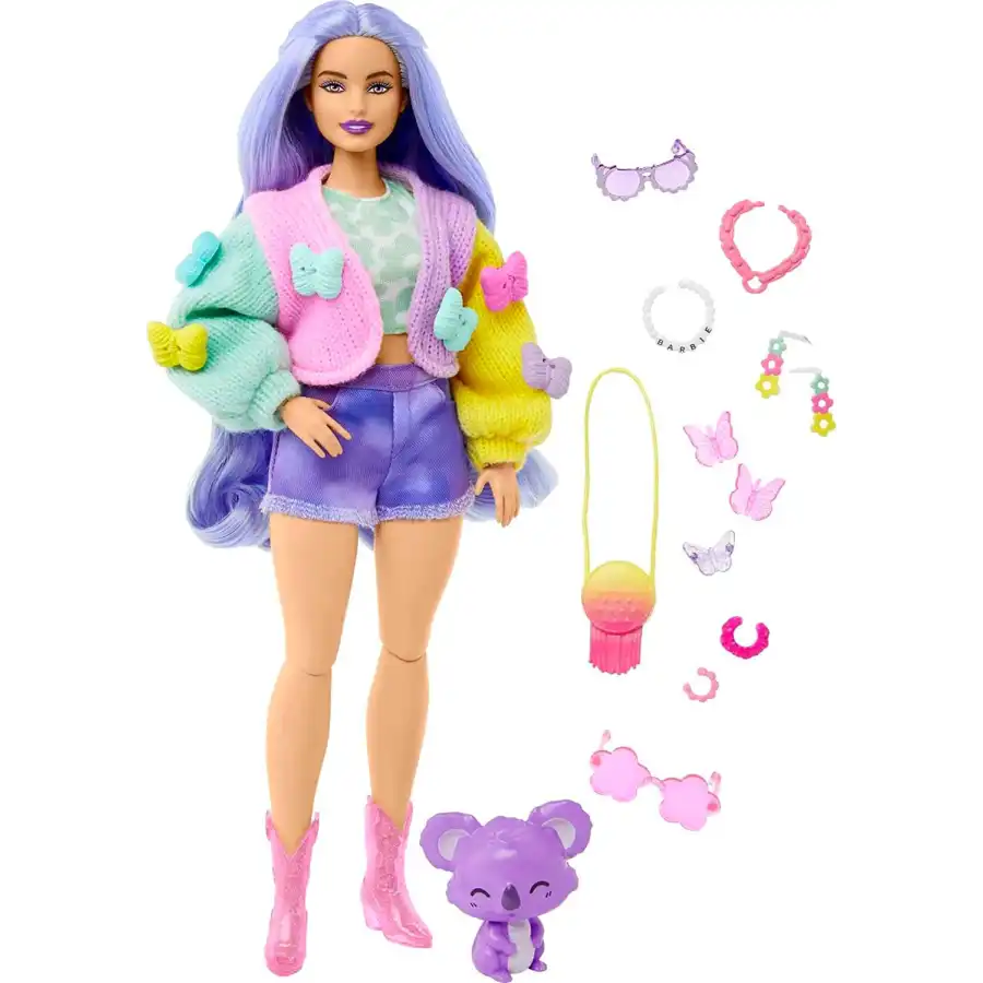 Barbie - Barbie Extra Bambola con koala, abiti e accessori HKP95