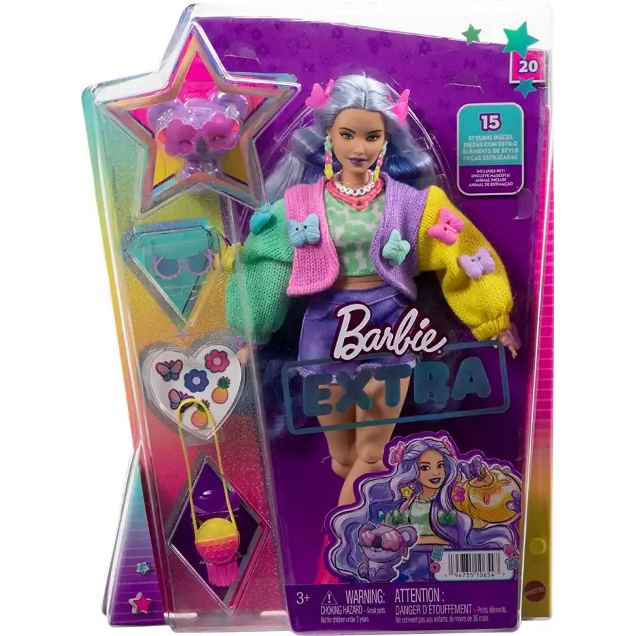 Barbie - Barbie Extra Bambola con koala, abiti e accessori HKP95