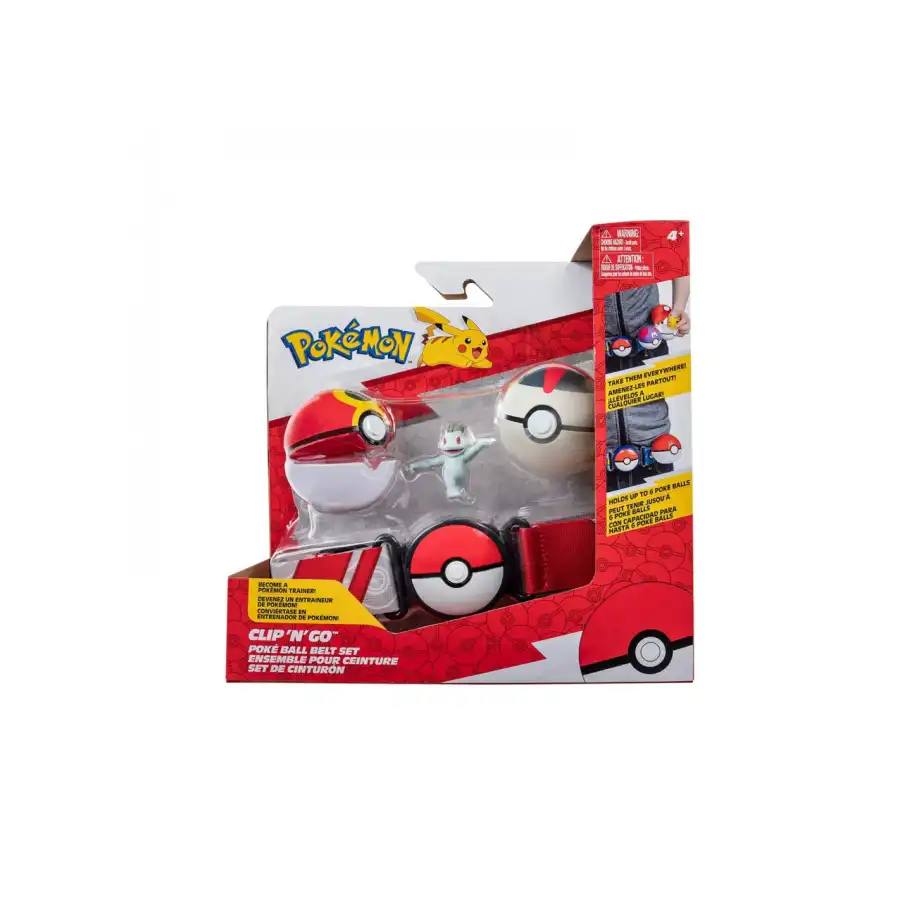 Pokemon - Clip'N'Go Machop con 2 Sfere Poke e Cintura