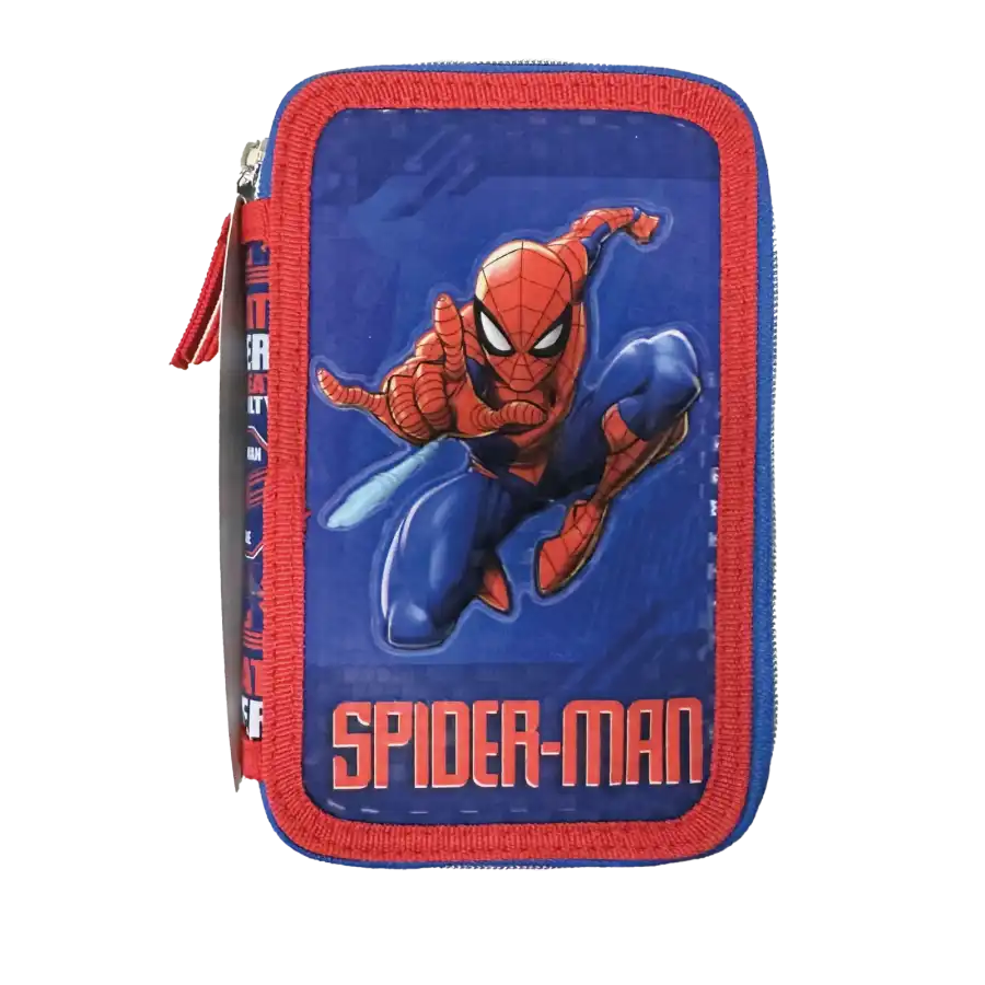 Astuccio Completo 3 Zip Spiderman