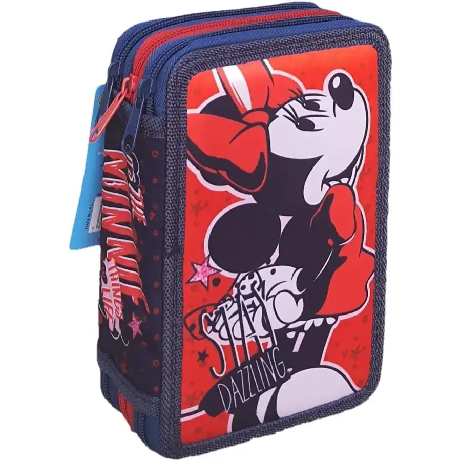 Astuccio Completo 3 Zip Minnie