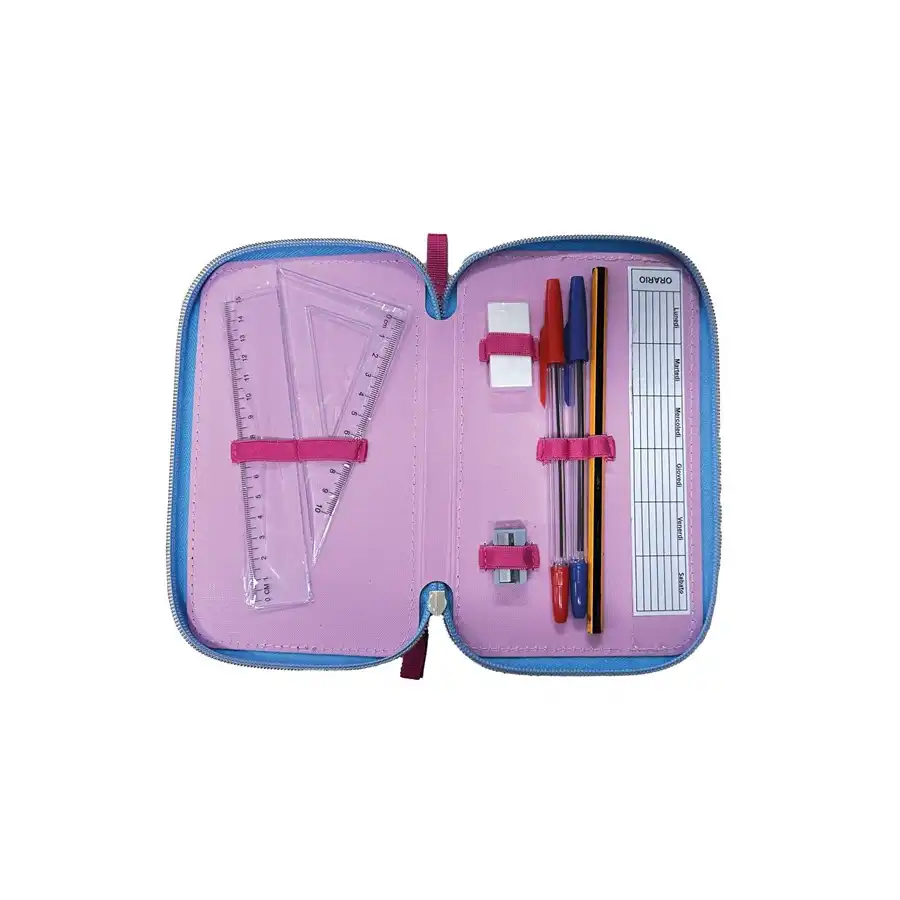 Astuccio Completo 3 Zip Principesse Disney