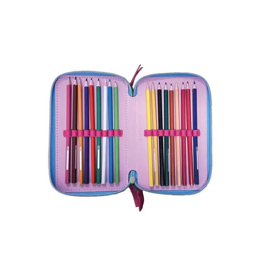 Astuccio Completo 3 Zip Principesse Disney