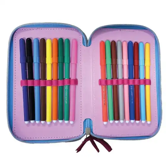 Astuccio Completo 3 Zip Principesse Disney