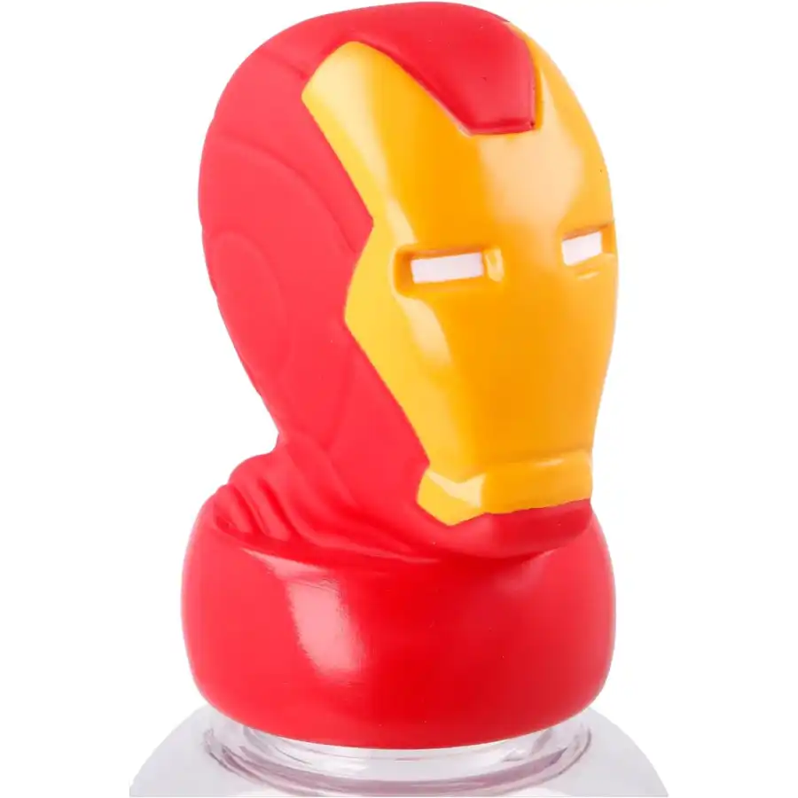 Iron Man Borraccia con Tappo Statuina 3D