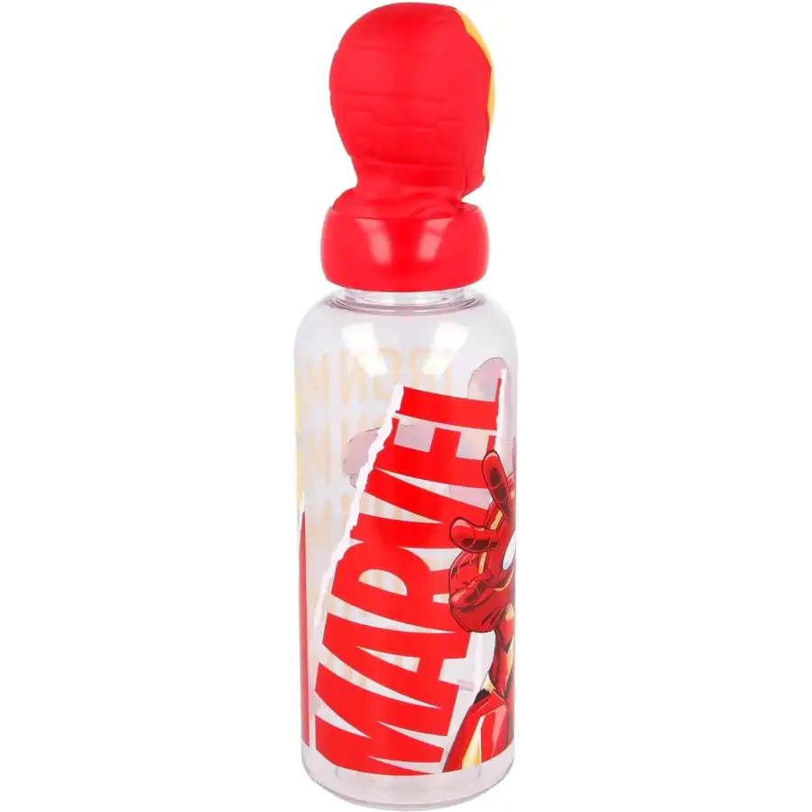 Iron Man Borraccia con Tappo Statuina 3D
