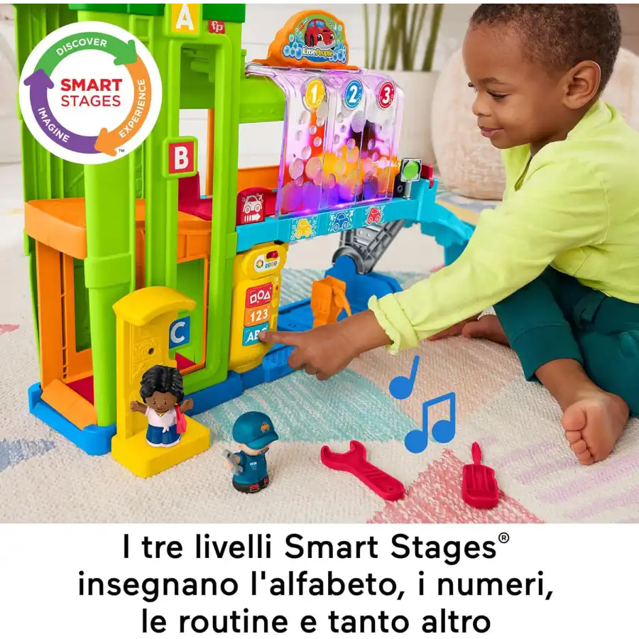 Fisher-Price Little People Autolavaggio con Rampa per Auto HRB34