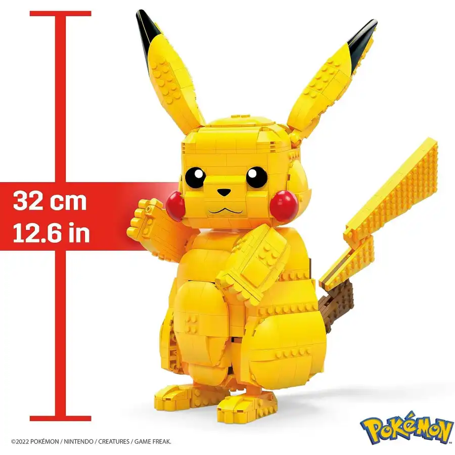 Mega Pokemon - Pikachu Gigante da Costrutire 30,5 cm FVK81