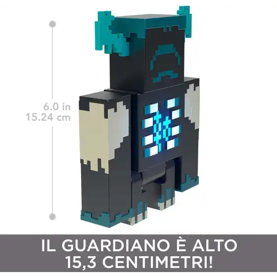 Figurine d'action Minecraft Guardian avec lumières, sons et