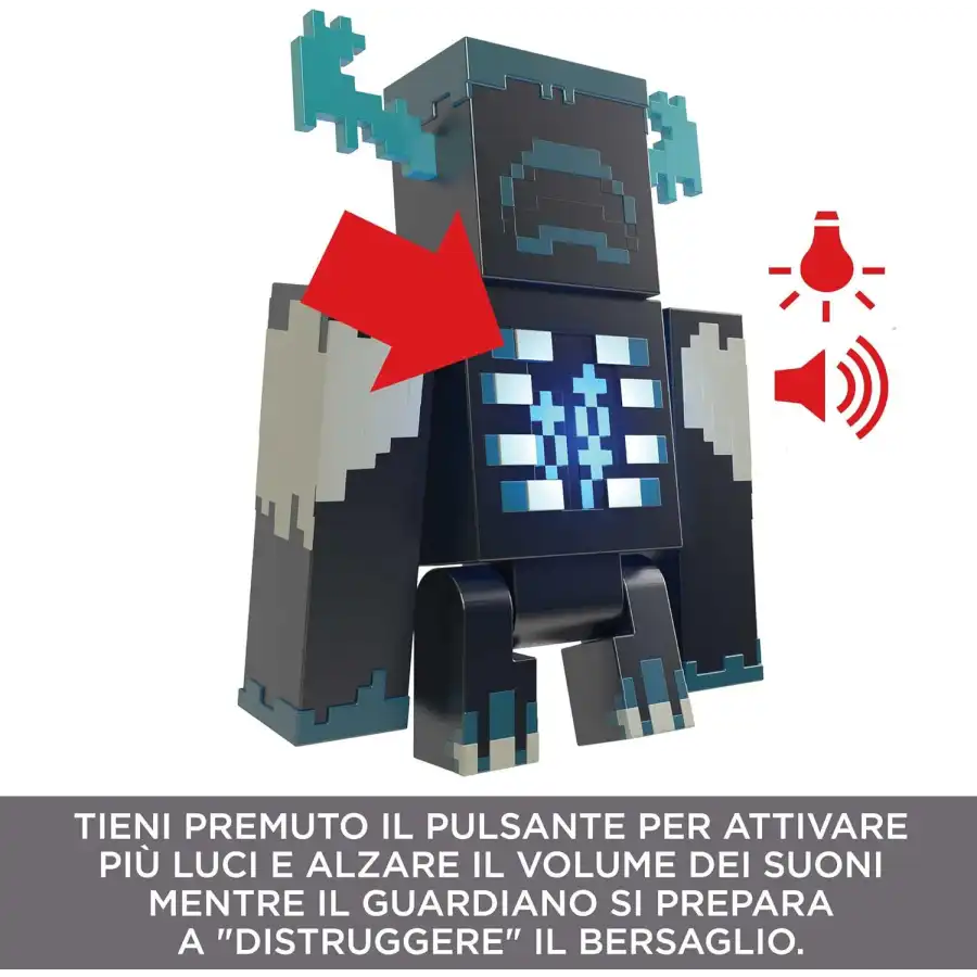 Minecraft Action Figure Guardiano con luci suoni e accessori HHK89