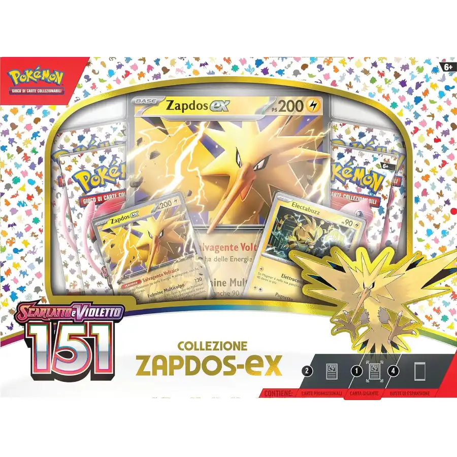 Pokémon Collezione Zapdos-ex dell’espansione Scarlatto e Violetto-151  (ITALIANO)