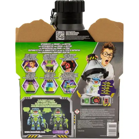Beast Lab, Laboratorio Esperimenti Slime per la Creazione Squalo Bestia 20 cm con Luci, Suoni e Accessori