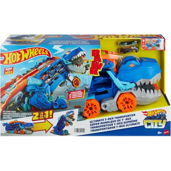 Hot Wheels City - Mega Dino Trasportatore playset HNG50
