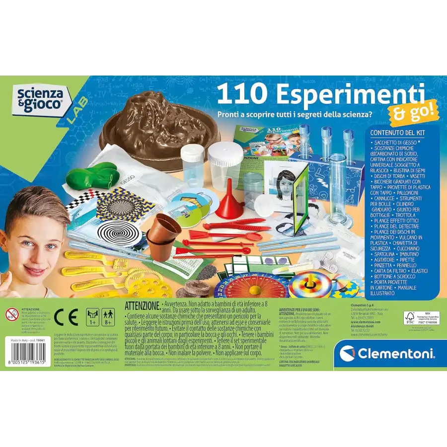 Clementoni 19361 Scienza e Gioco 110 Esperimenti & Go