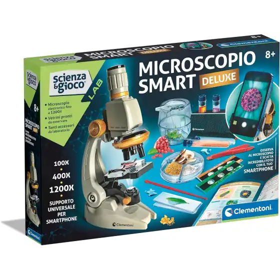 Clementoni 19310 - Lab Smart Deluxe-Laboratorio, Microscopio Bambini Ottico