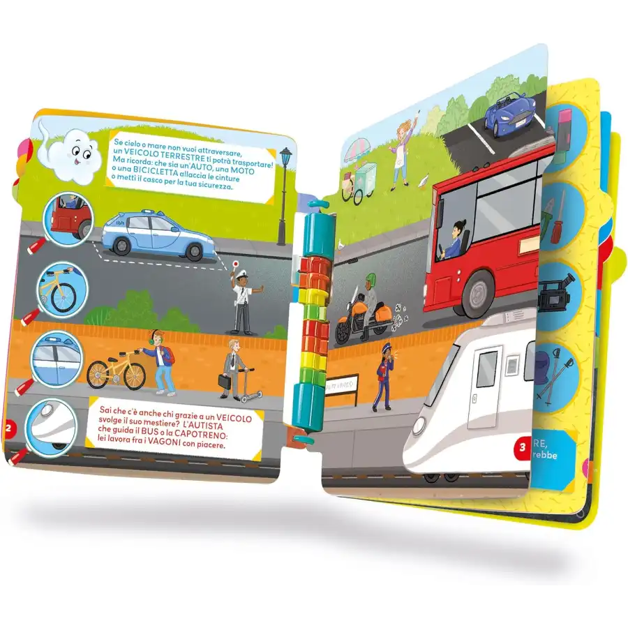 Clementoni - 16646 - Sapientino - Girapagina, Veicoli E Mestieri