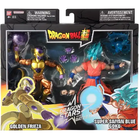 Dragon Ball Super, Action figure 17 cm, Battle Pack, Golden Freezer vs Super Saiyan Blue Goku