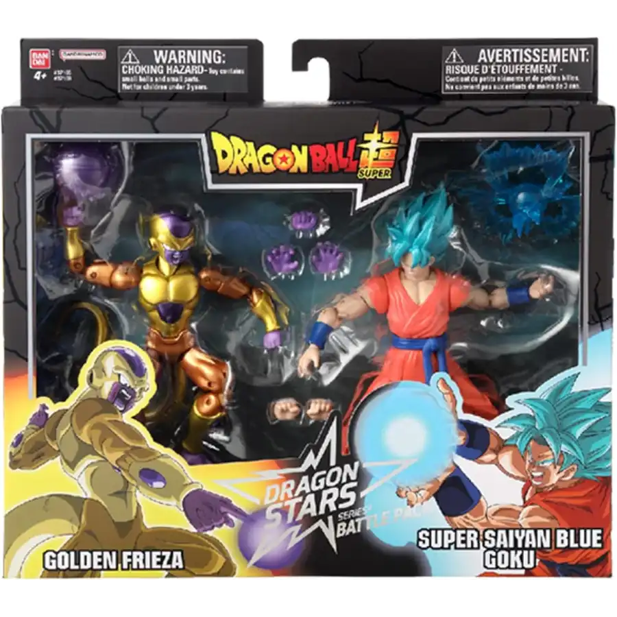 Dragon Ball Super, Action figure 17 cm, Battle Pack, Golden Freezer vs Super Saiyan Blue Goku