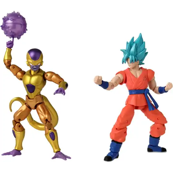 Dragon Ball Super, Action figure 17 cm, Battle Pack, Golden Freezer vs Super Saiyan Blue Goku