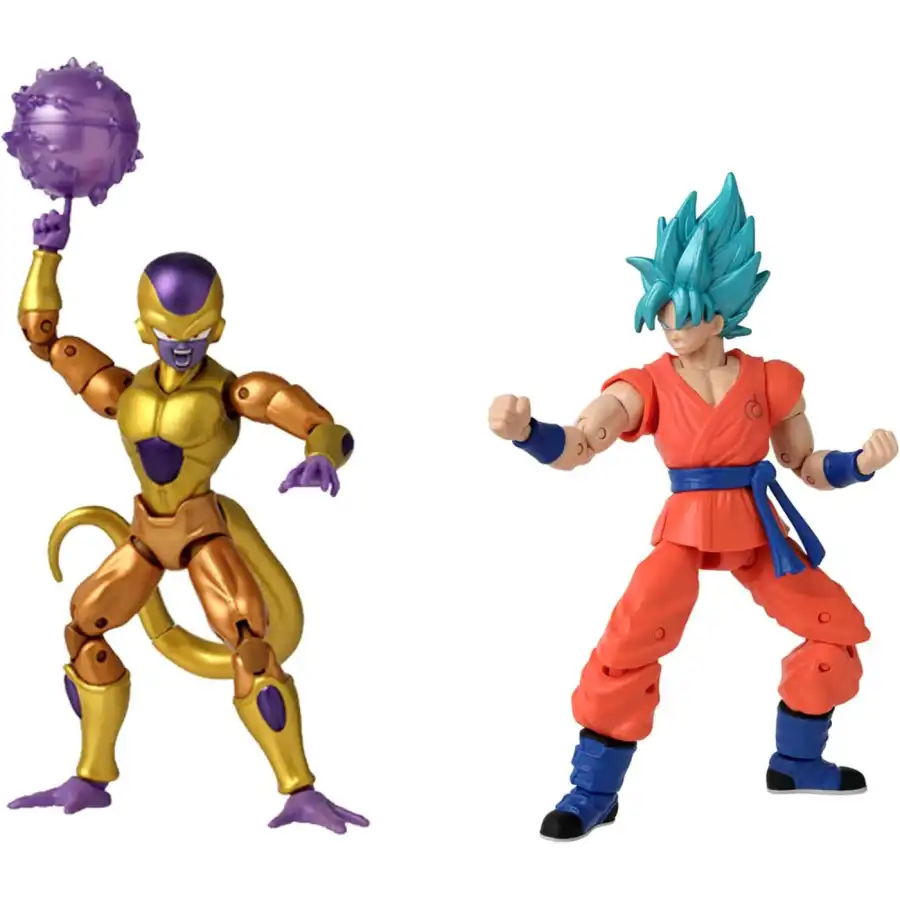 Dragon Ball Super, Action figure 17 cm, Battle Pack, Golden Freezer vs Super Saiyan Blue Goku