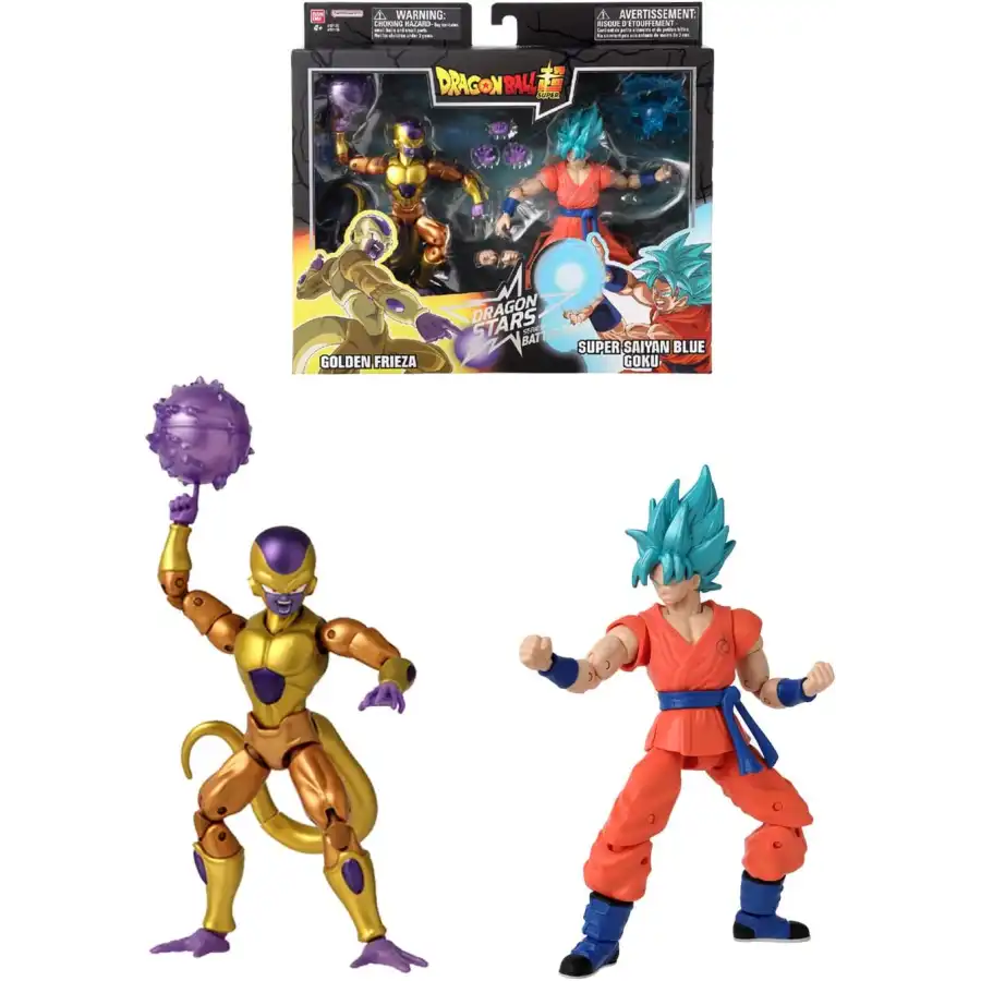 Dragon Ball Super, Action figure 17 cm, Battle Pack, Golden Freezer vs Super Saiyan Blue Goku
