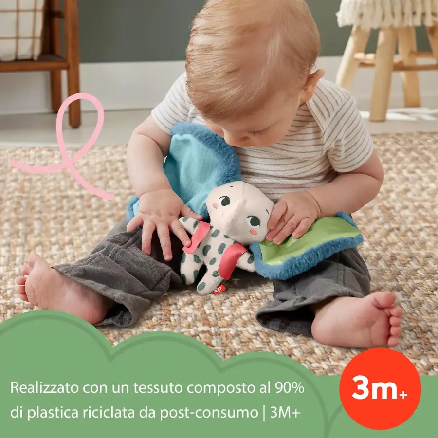 Fisher-Price Amici del Pianeta - Elefantino Dolci Orecchie, 3+ Mesi, HKD63