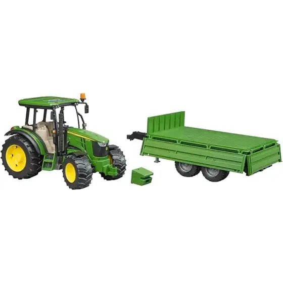 Bruder 02108 Trattore John Deere 5115M Con Rimorchio