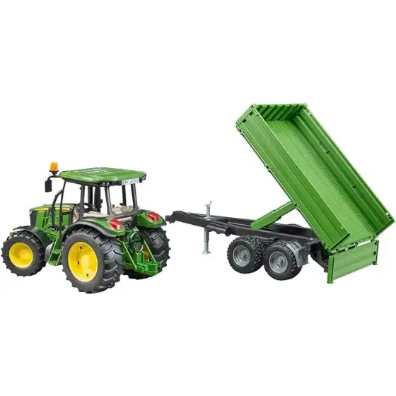 Bruder 02108 Trattore John Deere 5115M Con Rimorchio