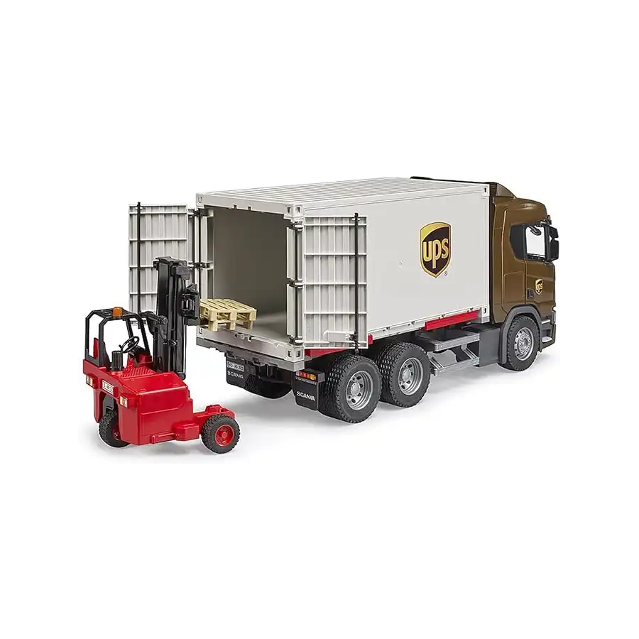 Bruder 03582 Camion Scania BO 560R UPS C/Muletto