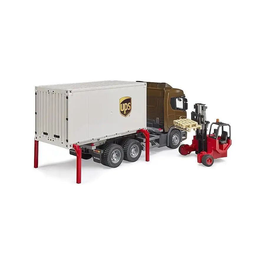 Bruder 03582 Camion Scania BO 560R UPS C/Muletto