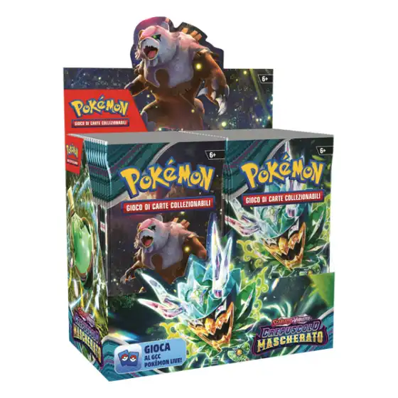 Pokémon PK60500 - Espositore 36 buste di Espansione Scarlatto & Violetto  Crepuscolo Mascherato