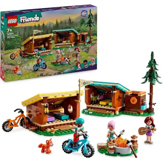 LEGO 42624 - Set Costruzioni LEGO Friends Cabine Relax al Campo Avventure