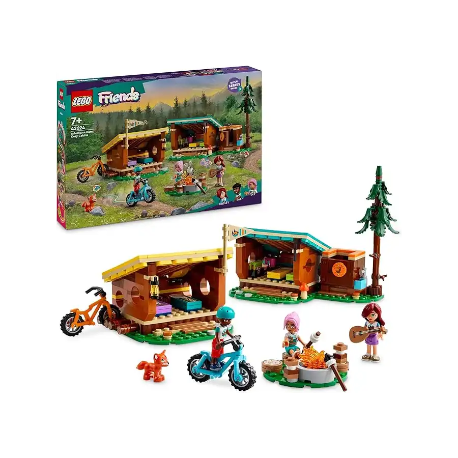 LEGO 42624 - Set Costruzioni LEGO Friends Cabine Relax al Campo Avventure