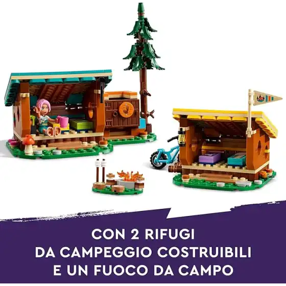 LEGO 42624 - Set Costruzioni LEGO Friends Cabine Relax al Campo Avventure