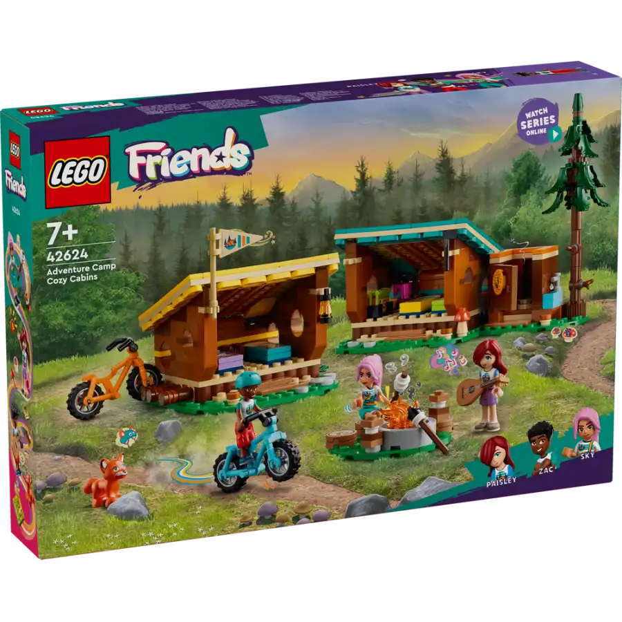 LEGO 42624 - Set Costruzioni LEGO Friends Cabine Relax al Campo Avventure