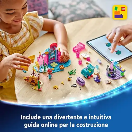 LEGO 43254 - Set Costruzioni Disney Princess La Caverna di Cristallo di Ariel