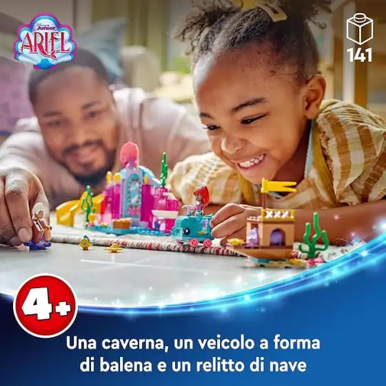 LEGO 43254 - Set Costruzioni Disney Princess La Caverna di Cristallo di Ariel