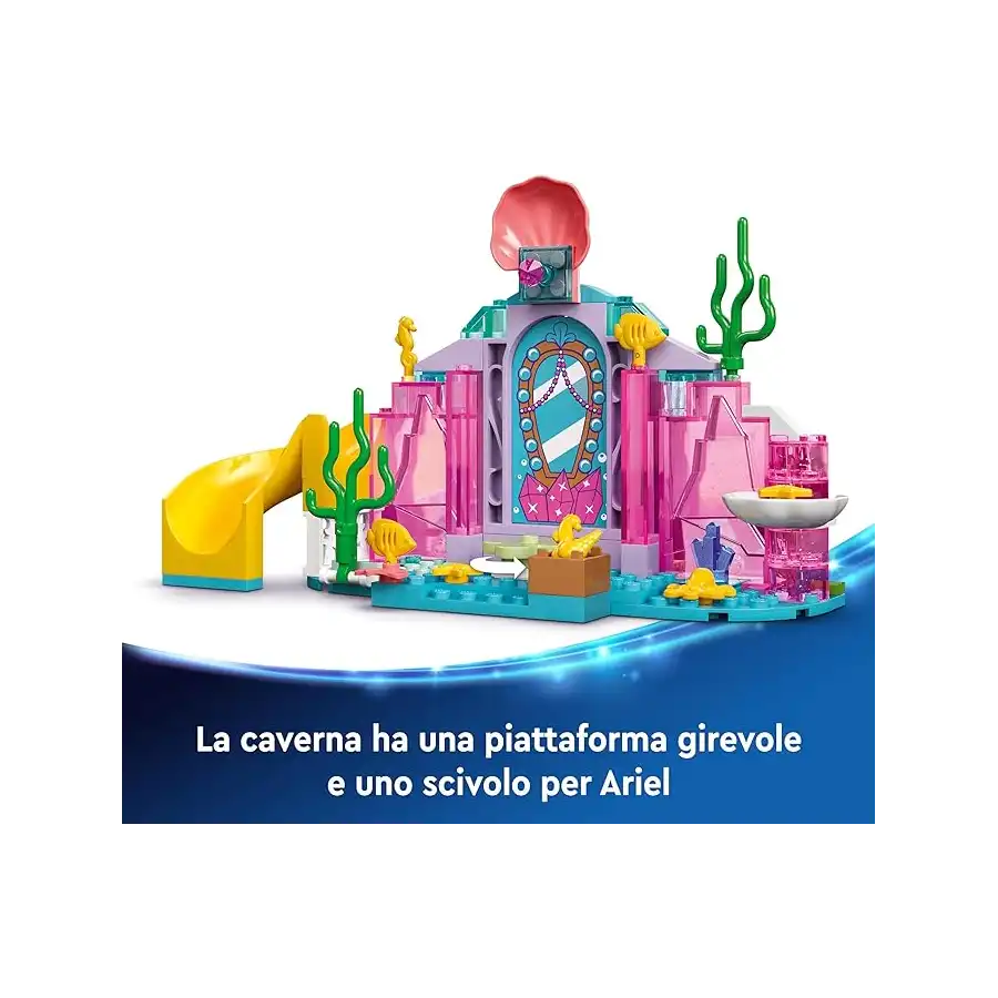 LEGO 43254 - Set Costruzioni Disney Princess La Caverna di Cristallo di Ariel