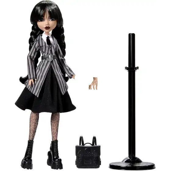 Monster High mercoledì, Bambola e Accessori, mercoledì Addams da Collezione in Uniforme Nevermore Academy, HXJ04