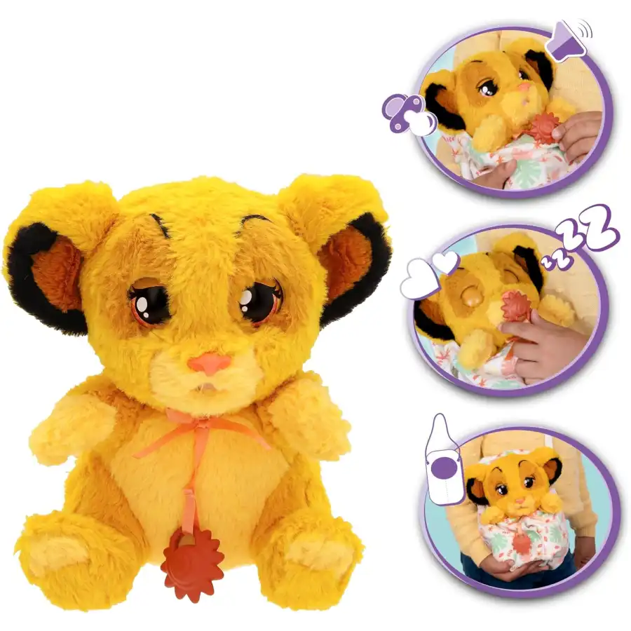 Baby Paws Simba, Cucciolo Interattivo di Peluche