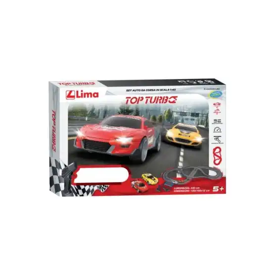 Lima Top Turbo - Set Auto da Corsa con Pista in Scala 1:43