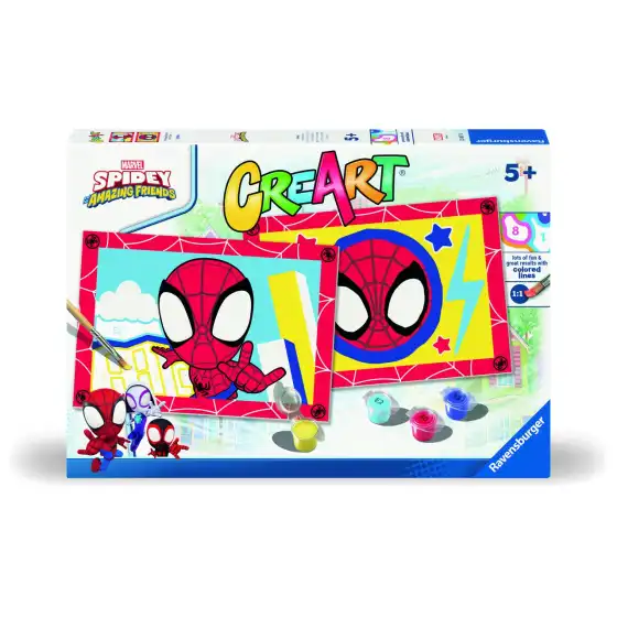 Ravensburger CreArt Spidey and His Amazing Friends - Kit di Pittura per Bambini