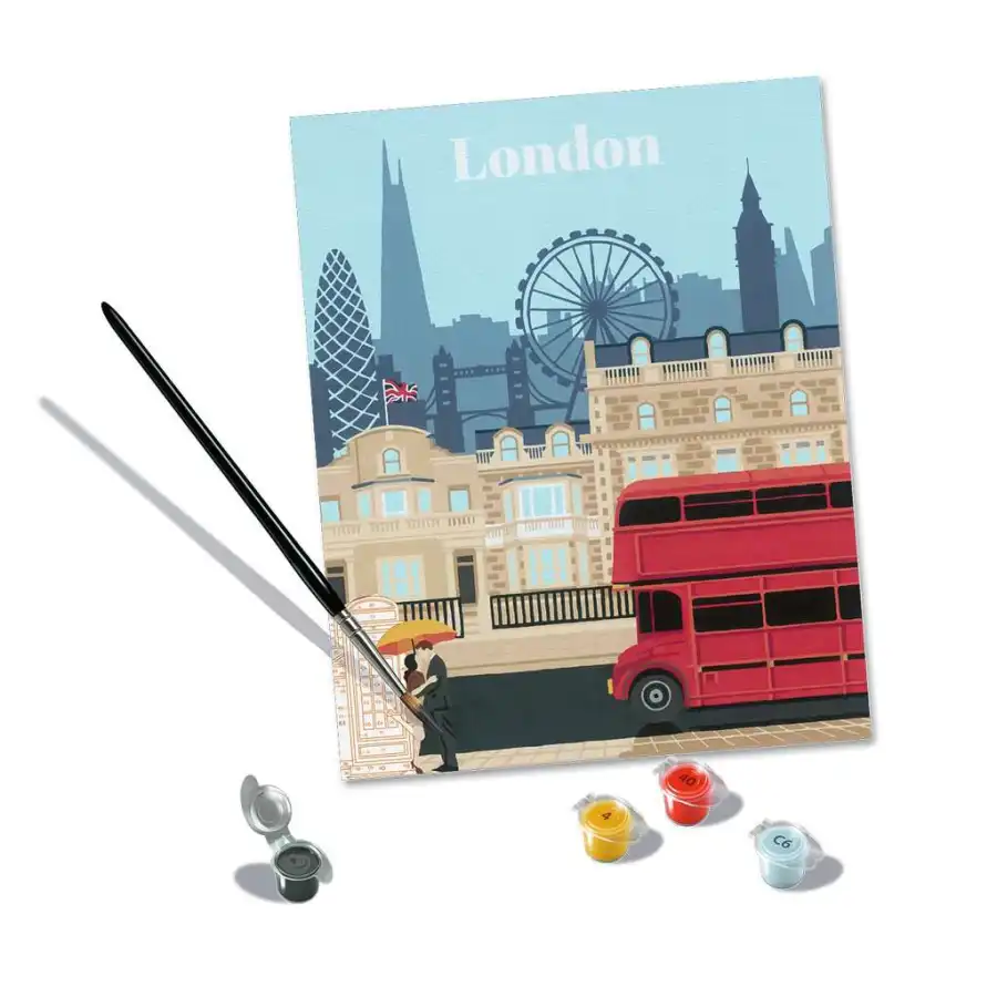 Ravensburger CreArt Colorful Londra - Kit di Pittura per Numeri