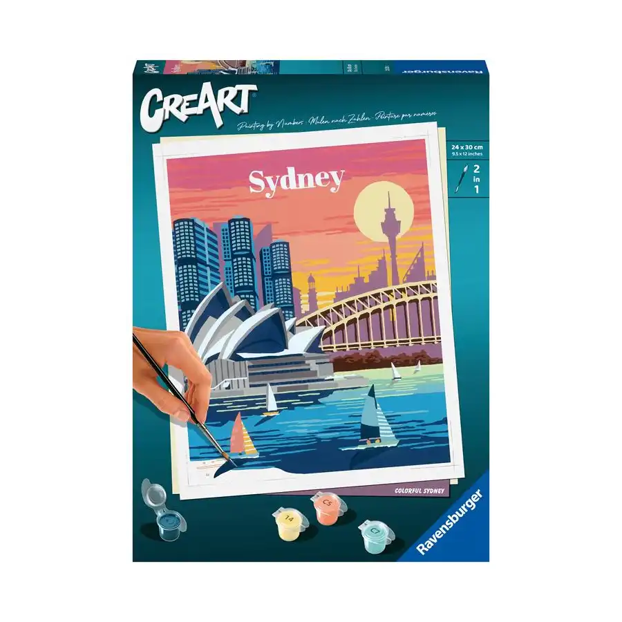 Ravensburger CreArt Colorful Sydney - Kit di Pittura per Numeri