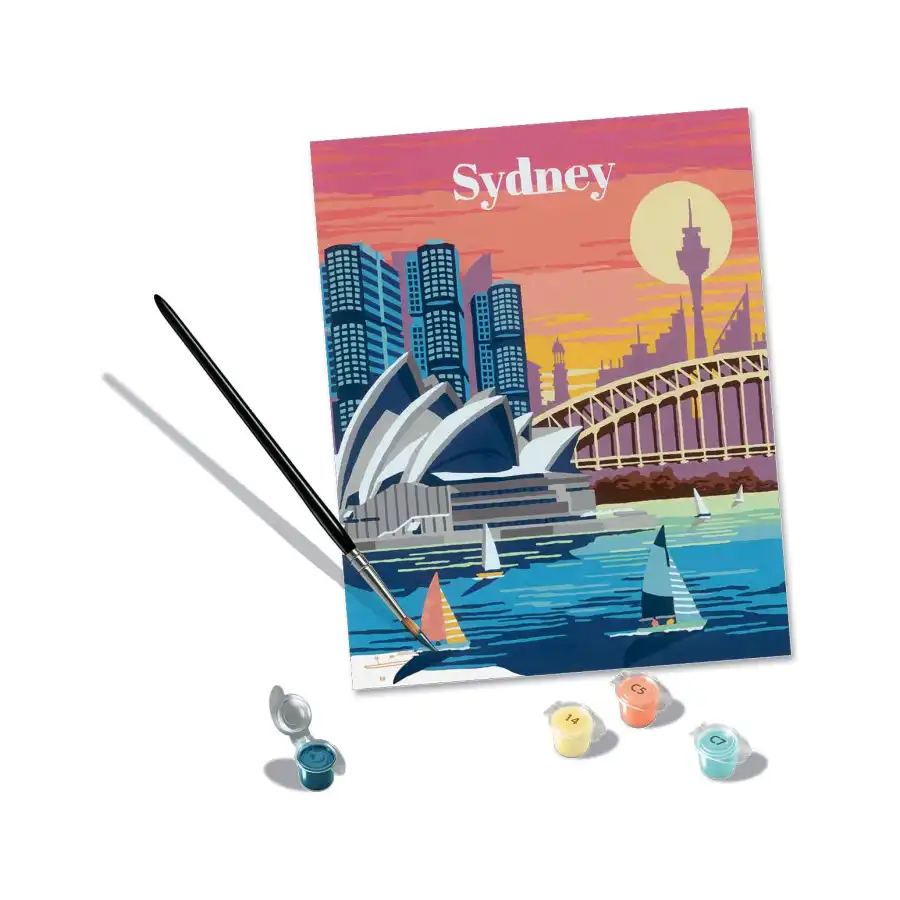 Ravensburger CreArt Colorful Sydney - Kit di Pittura per Numeri