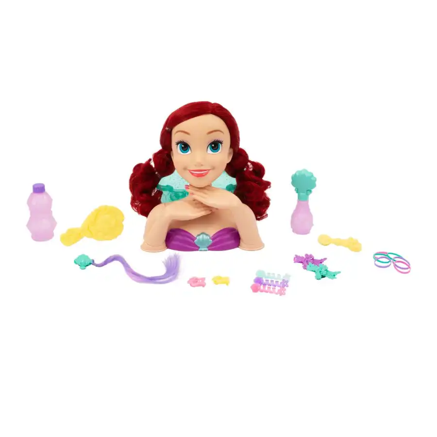 Disney Princess - Testa da pettinare Ariel Deluxe Styling Head